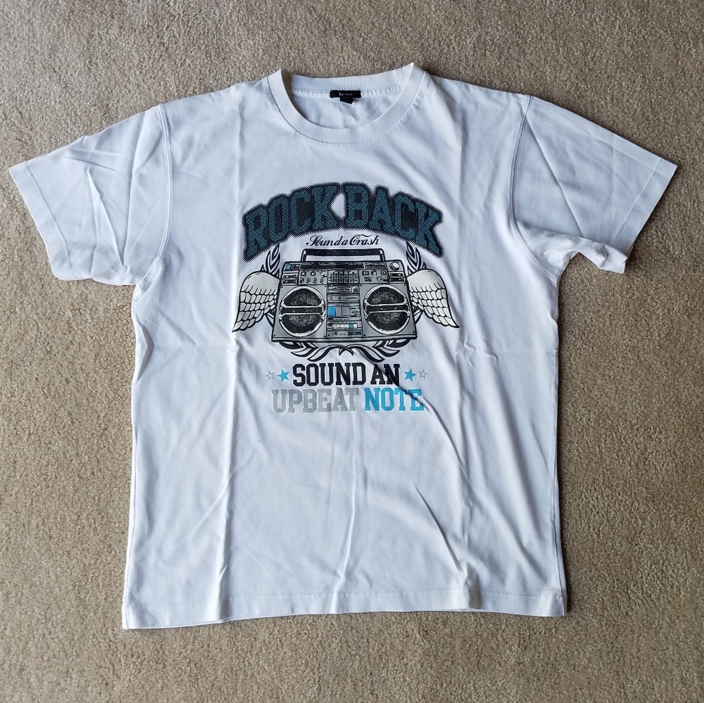 Boys Bossini White Graphic T-shirt from London Like NEW